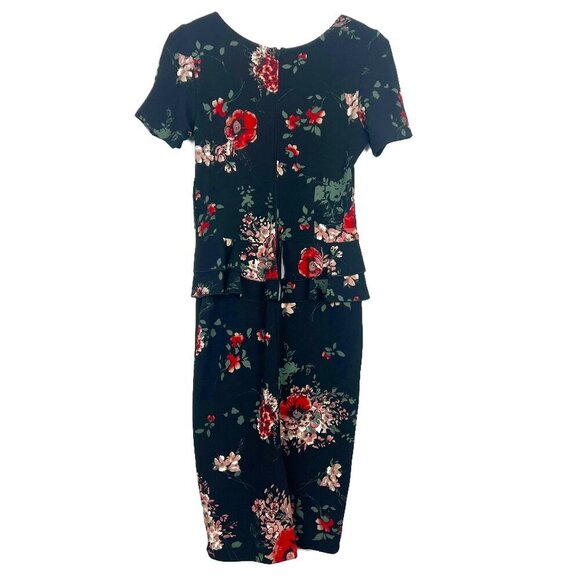 NWT Stop Staring Vital Bodycon Retro Midi Dress. Black/Red Poppy Print. Size XL - Picture 14 of 16